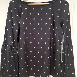 Navy and white Banana Republic blouse shirt